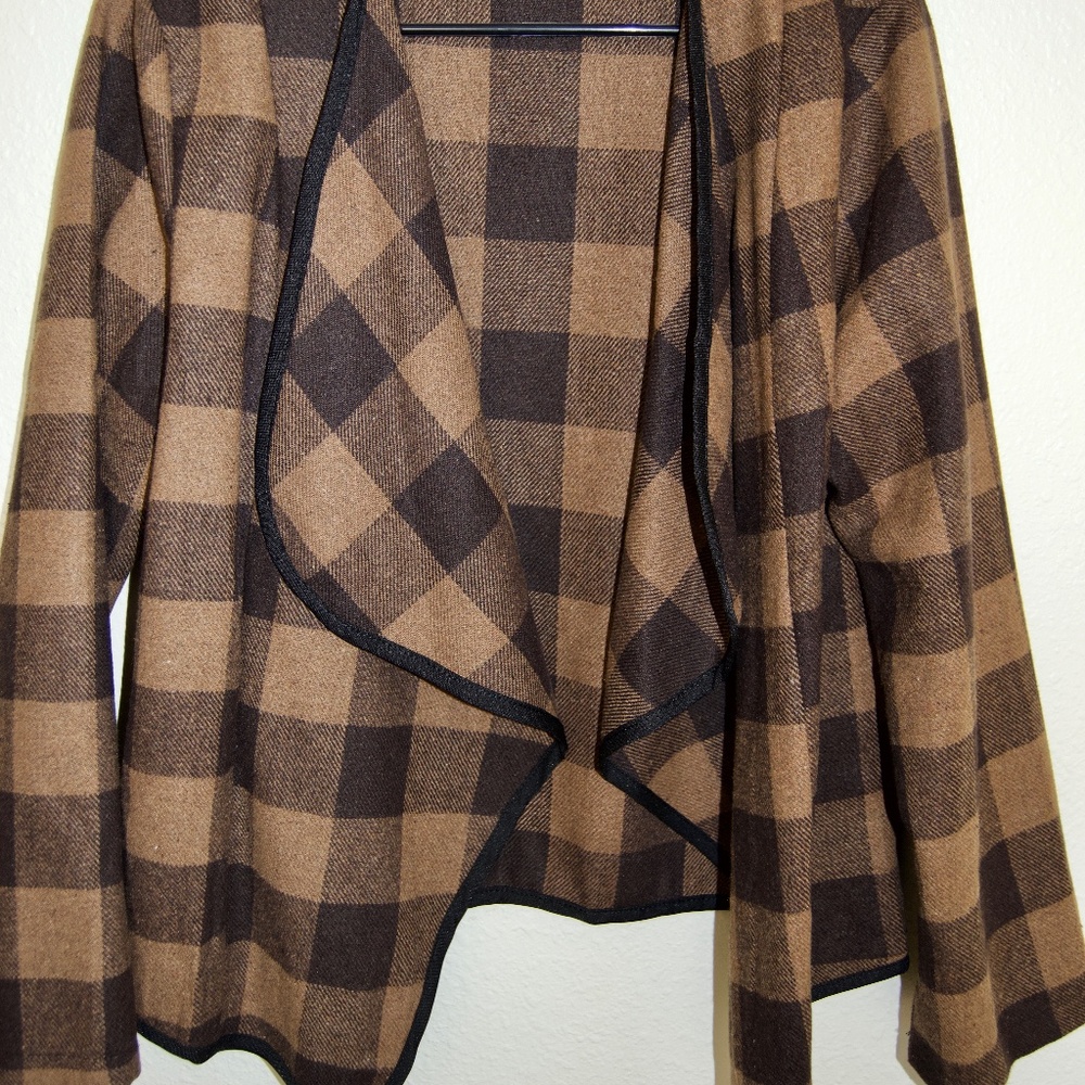 Brown Pattern Waterfall Jacket